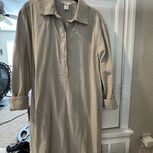 H&M green/Beige Shirt Dress